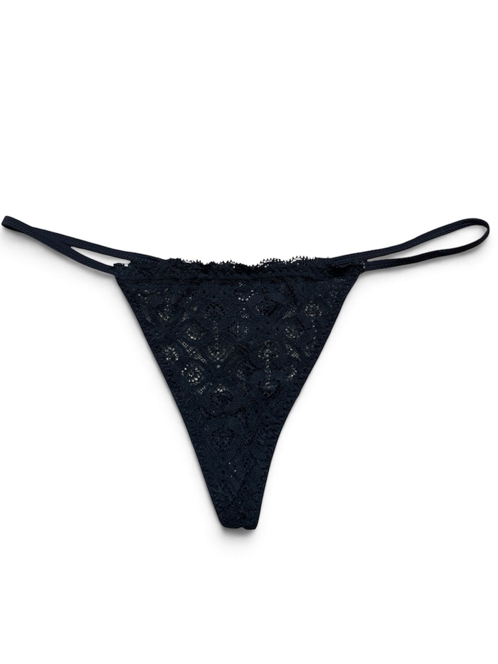 intimissimi Black Lace Thong with Double Side Straps